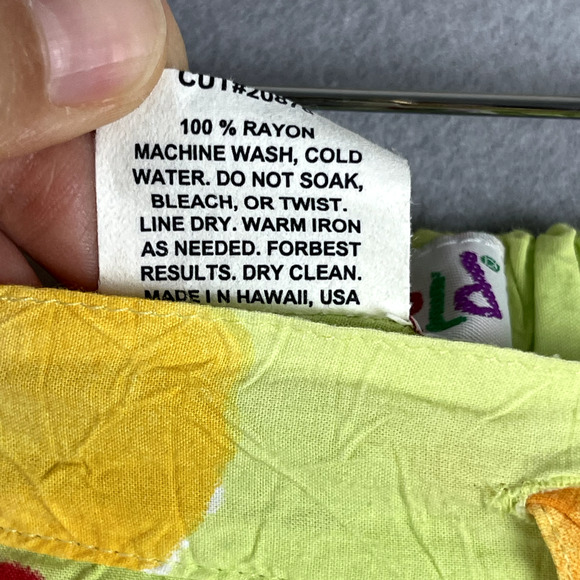 Jams World Pope Pants Womens Medium Floral Cropped Crinkle Pull On Hawaiian - Picture 12 of 16